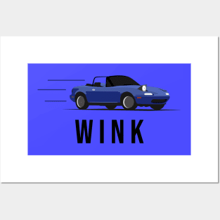 Blue Mazda Miata Posters and Art